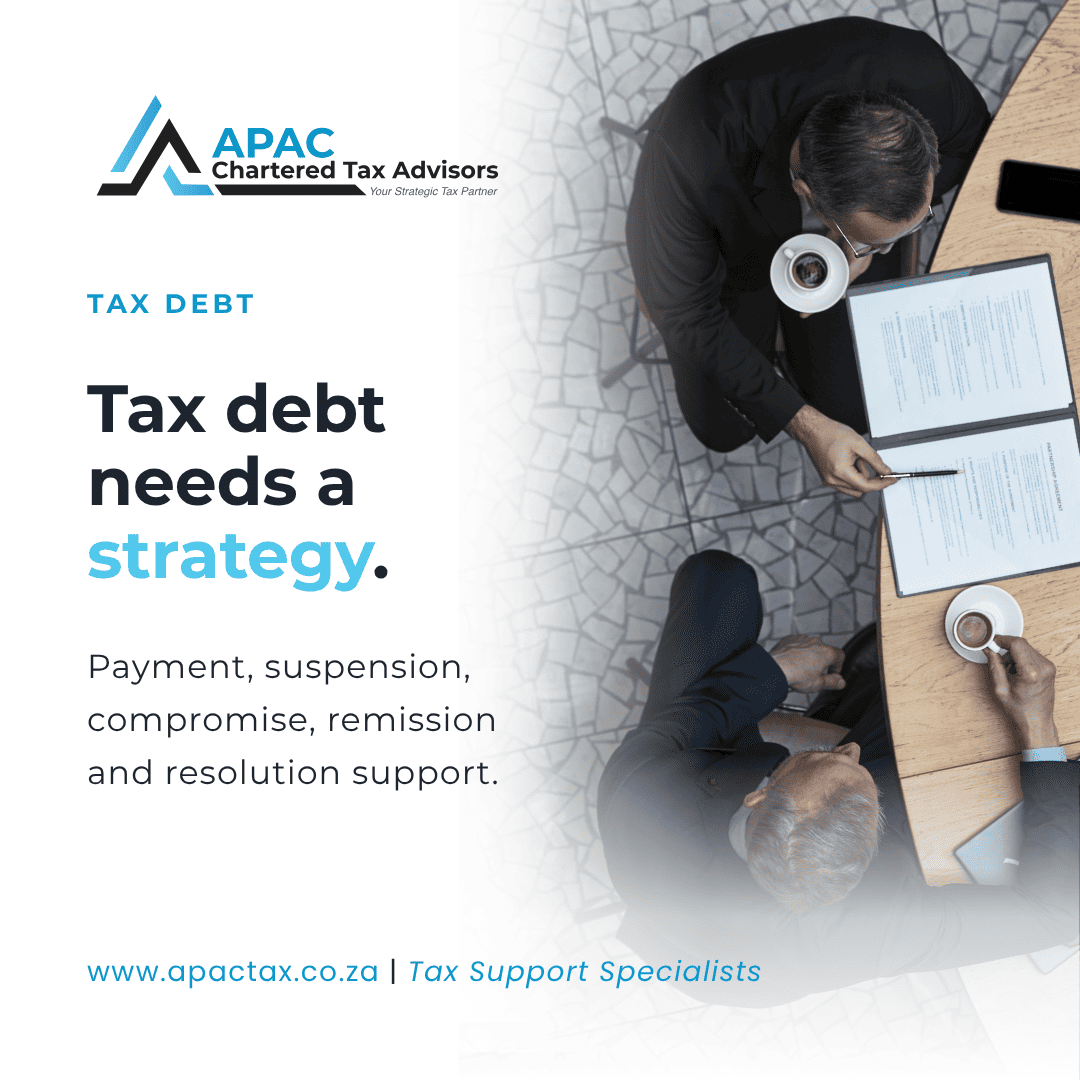 Tax debt management and payment arrangements with SARS